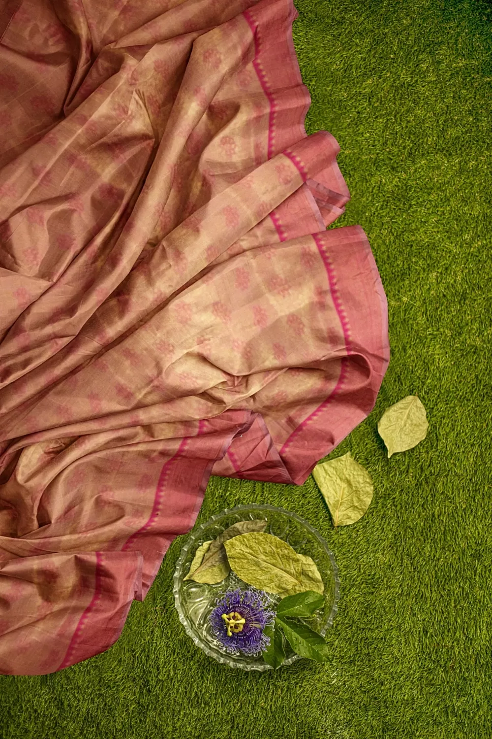 Peach Colour Soft Silk Sarees