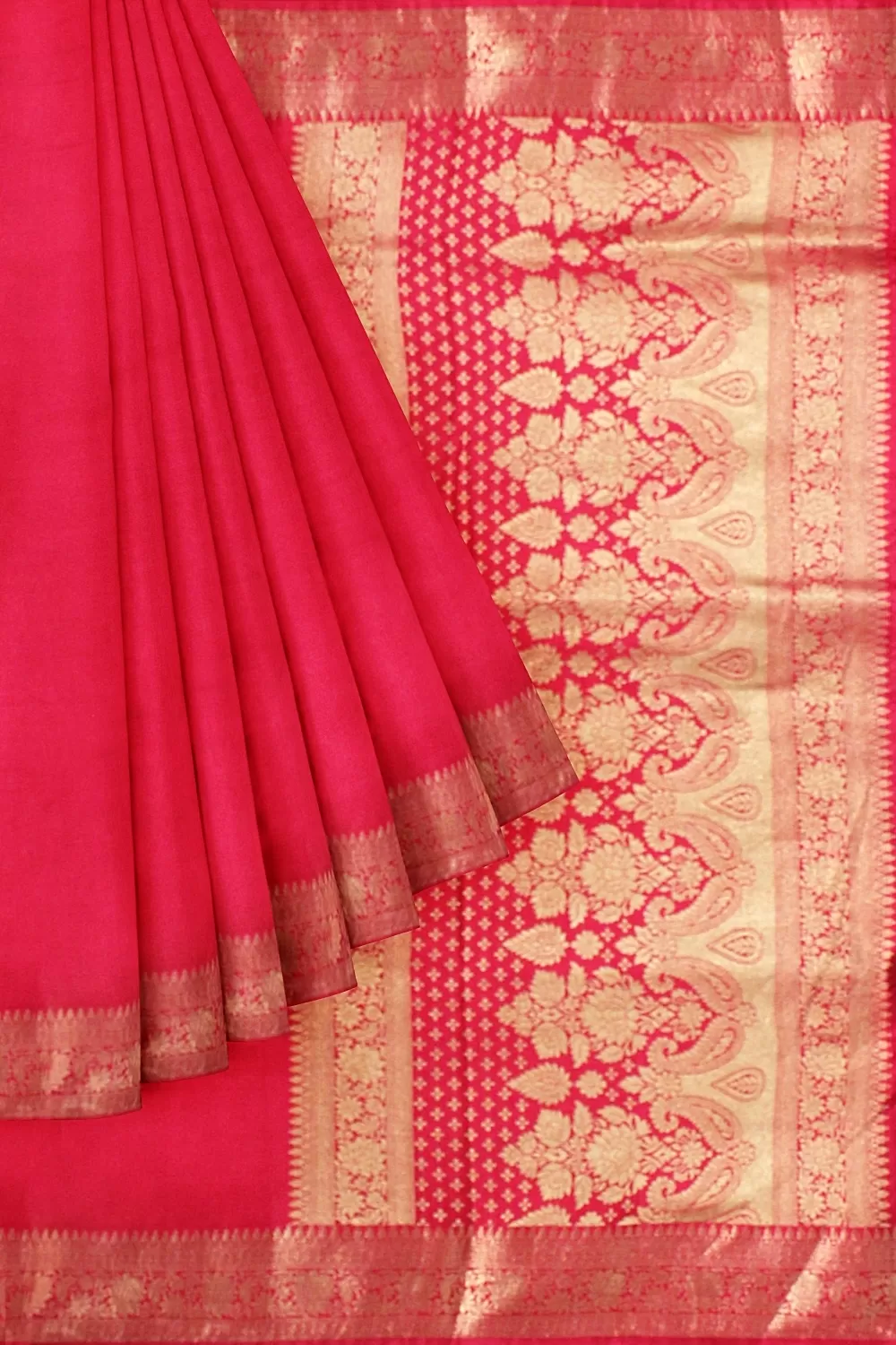 Hot Pink Tussar Sarees