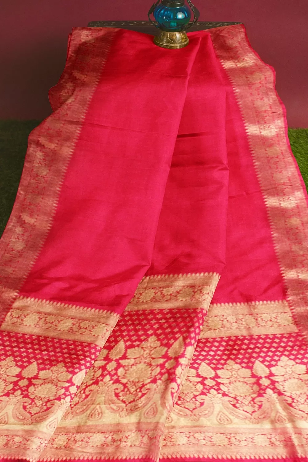 Hot Pink Tussar Sarees