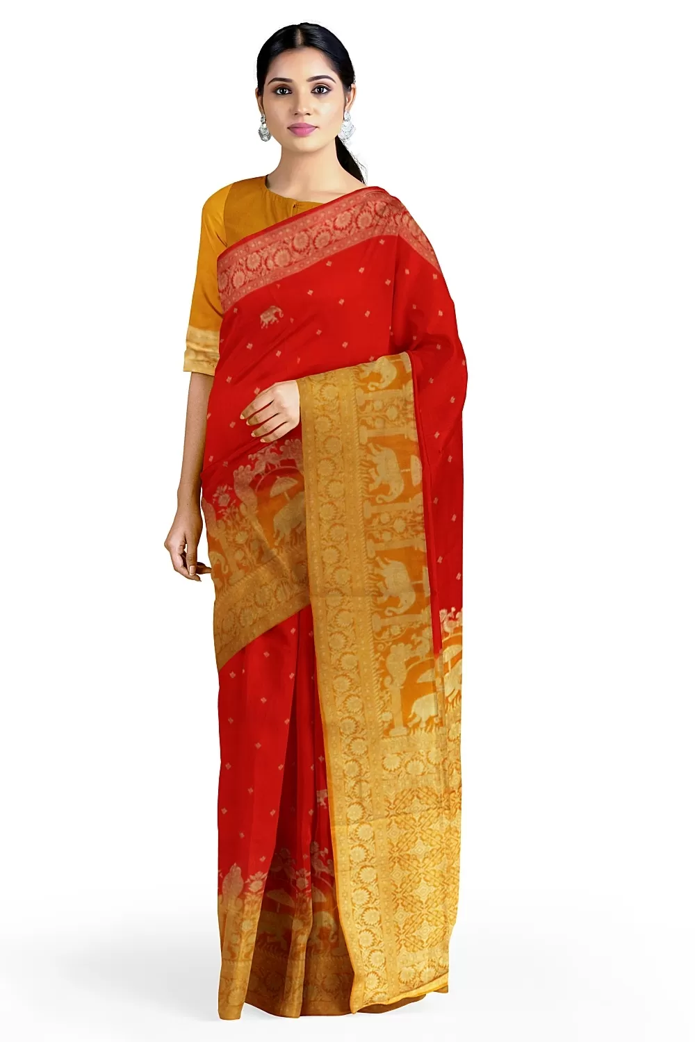 Red Colour Soft Silk Sarees