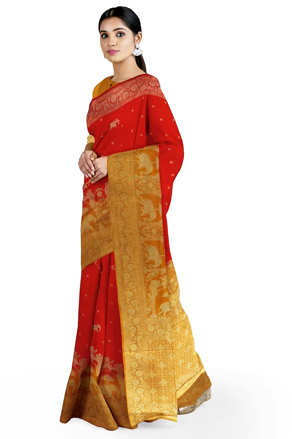 Red Colour Soft Silk Sarees