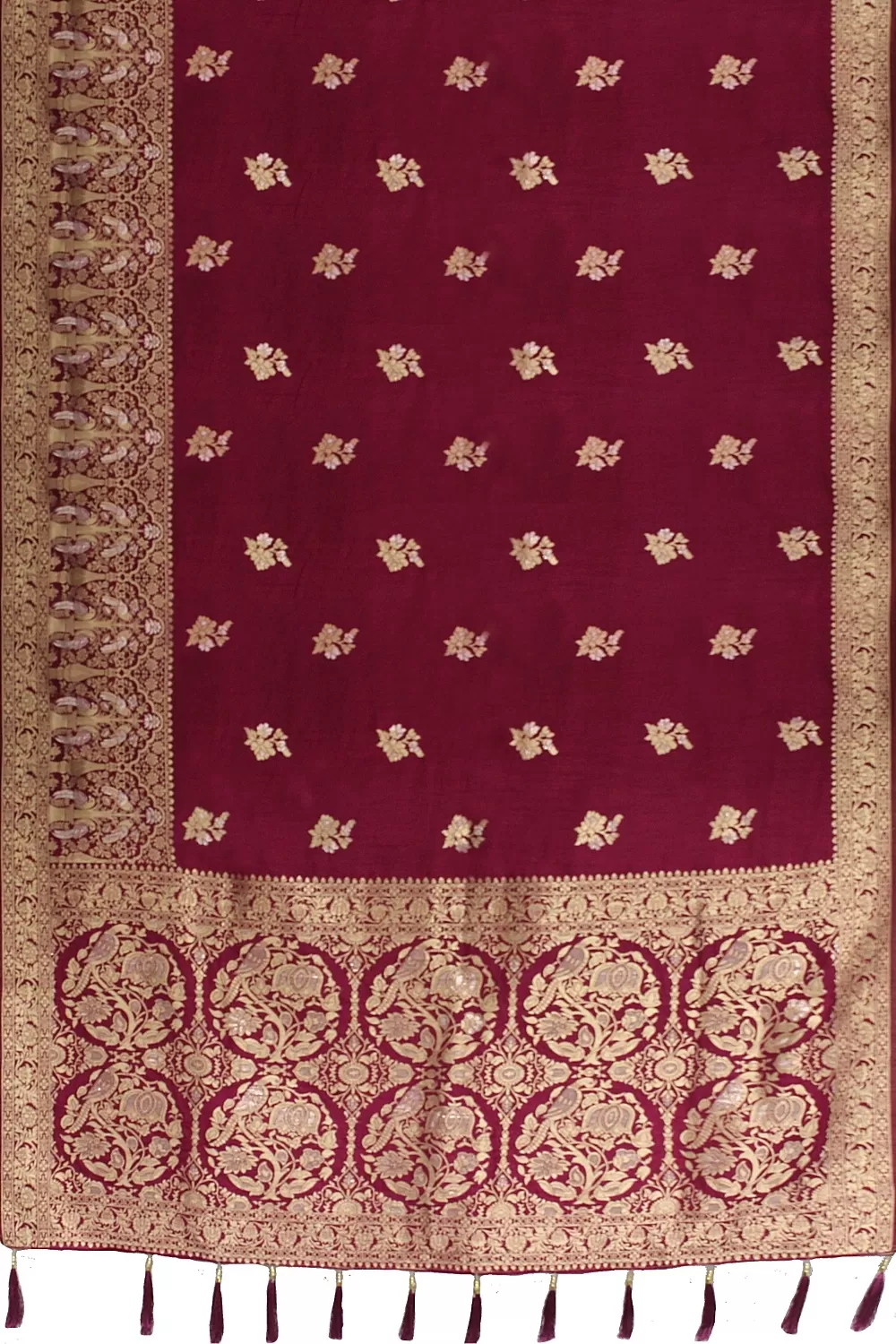 Wine Colour Soft Silk Sarees