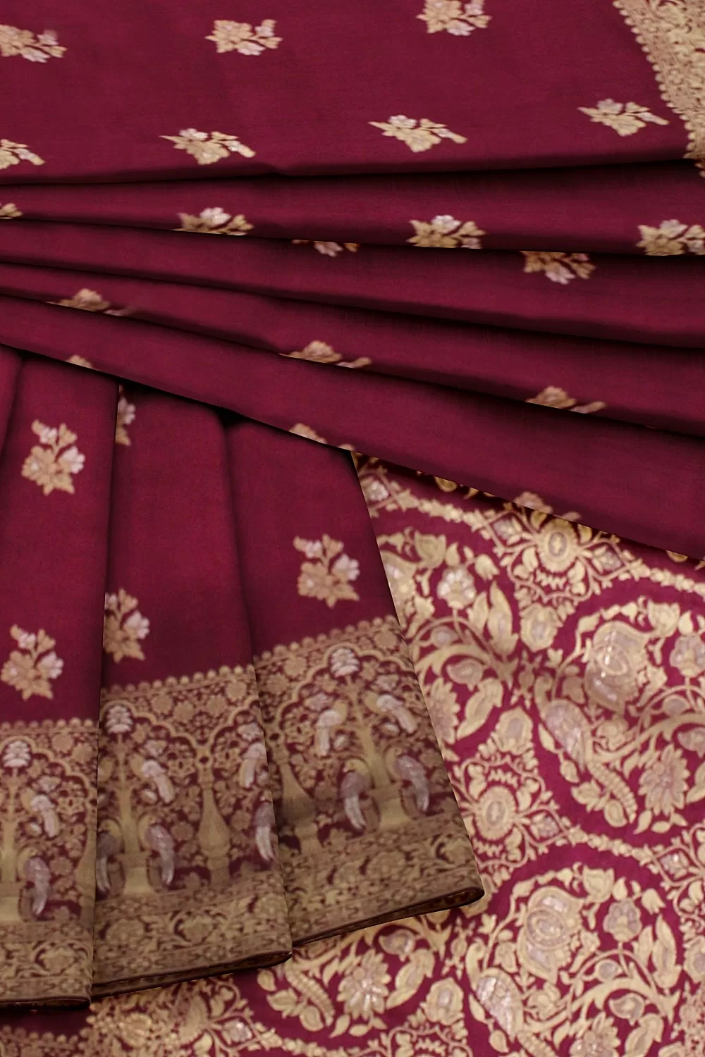 Wine Colour Soft Silk Sarees