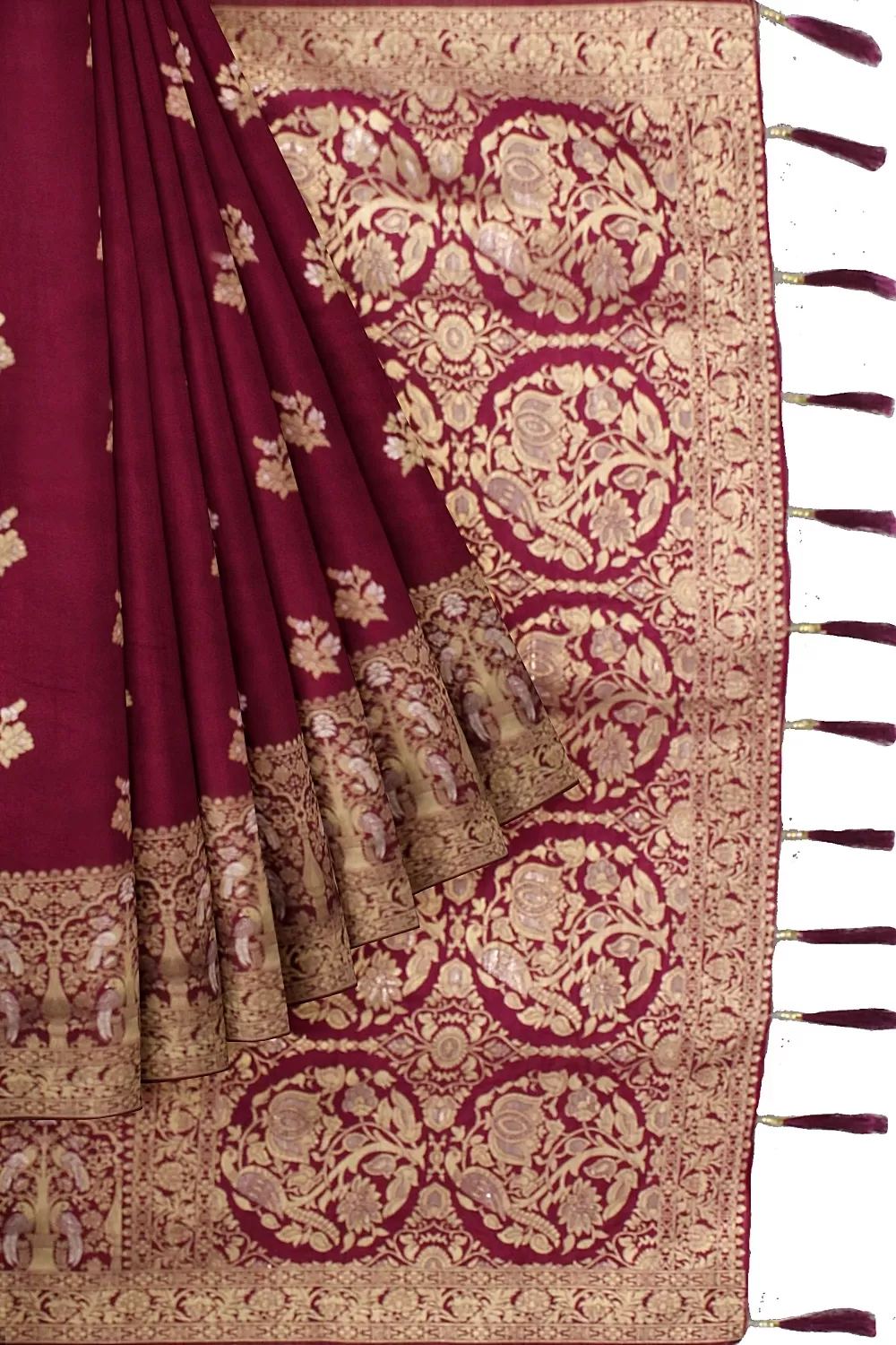 Wine Colour Soft Silk Sarees