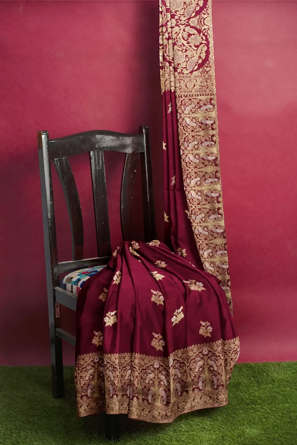 Wine Colour Soft Silk Sarees