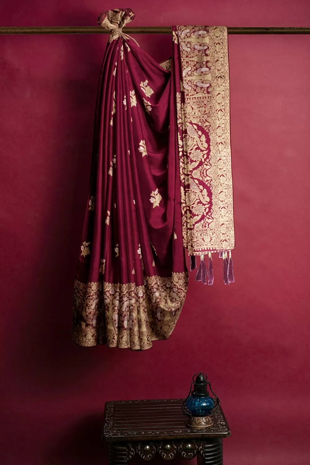 Wine Colour Soft Silk Sarees