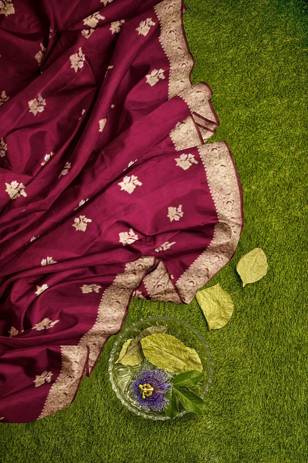 Wine Colour Soft Silk Sarees