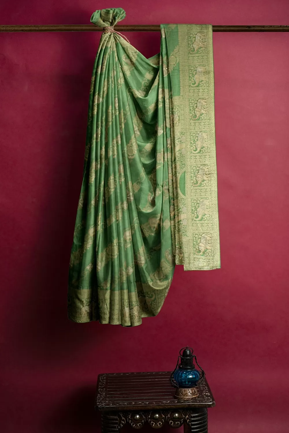 Mungiya Green Soft Silk Sarees