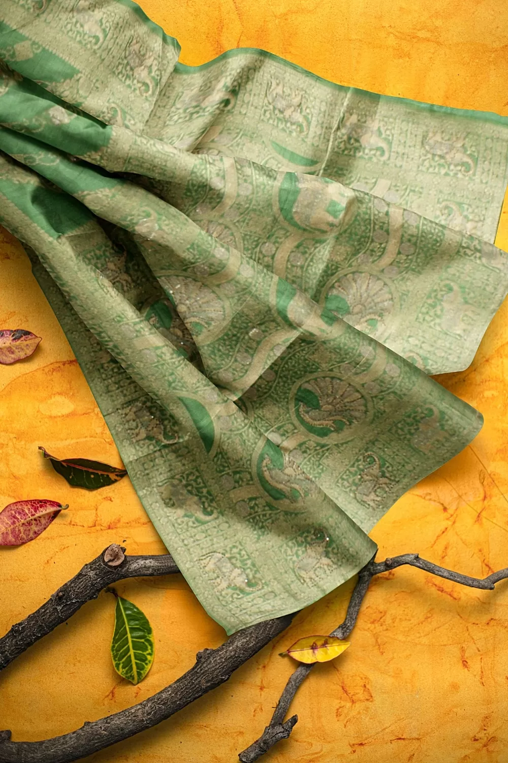 Mungiya Green Soft Silk Sarees