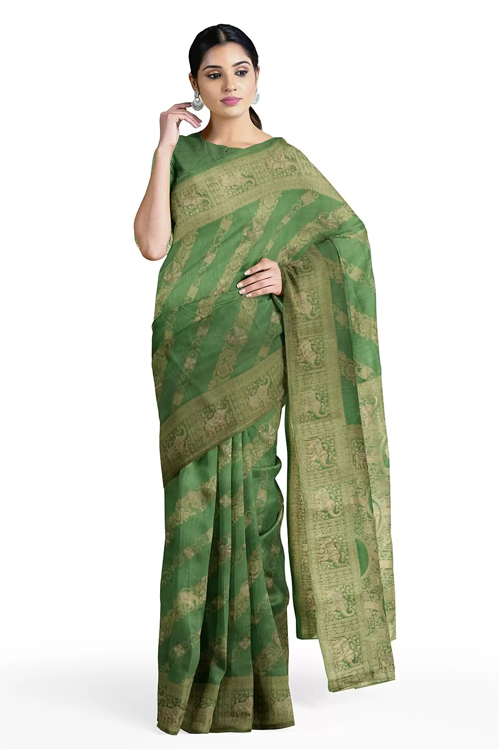 Mungiya Green Soft Silk Sarees