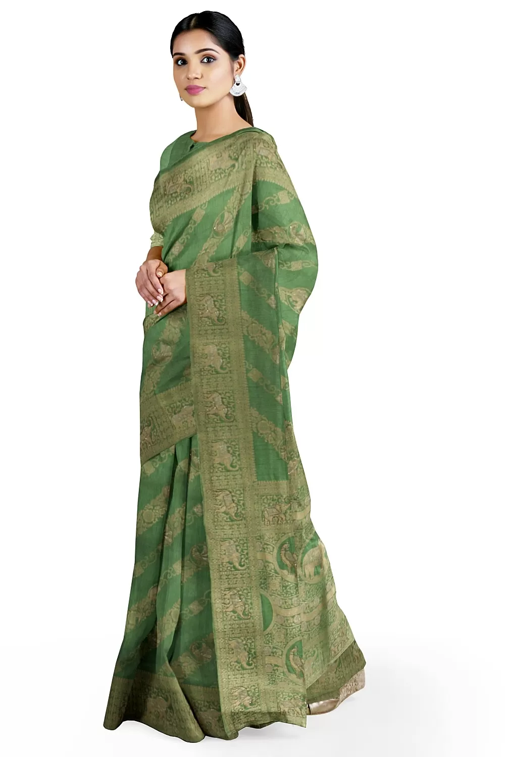 Mungiya Green Soft Silk Sarees