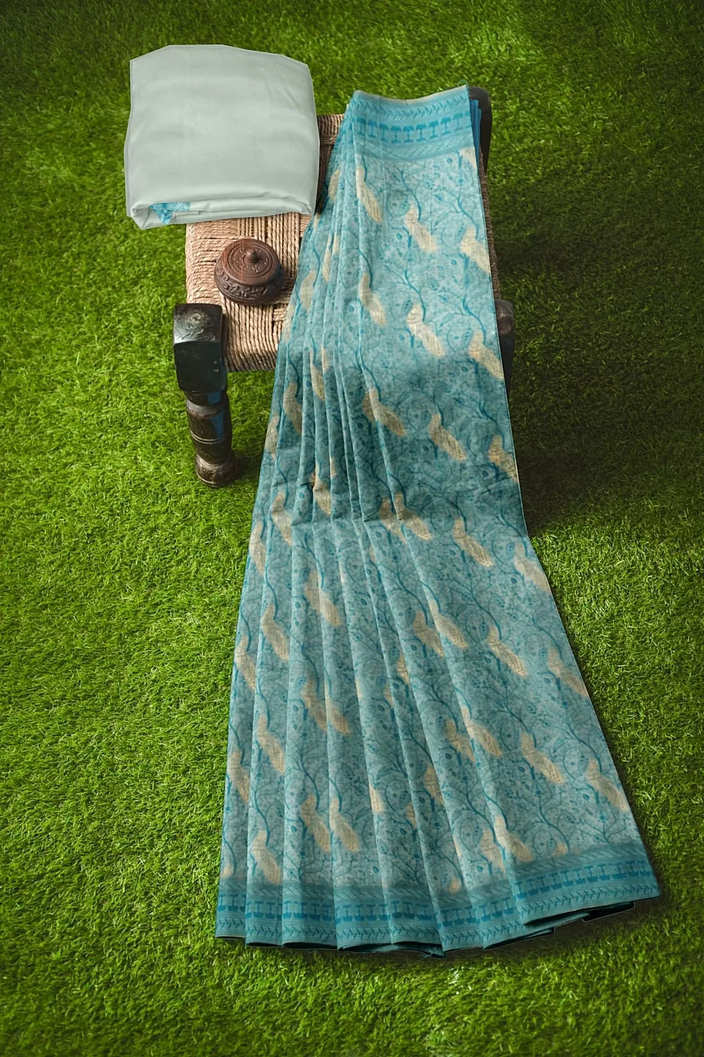 See Green Sumer Silk Saree