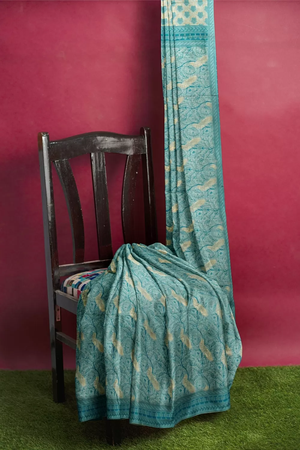 See Green Sumer Silk Saree