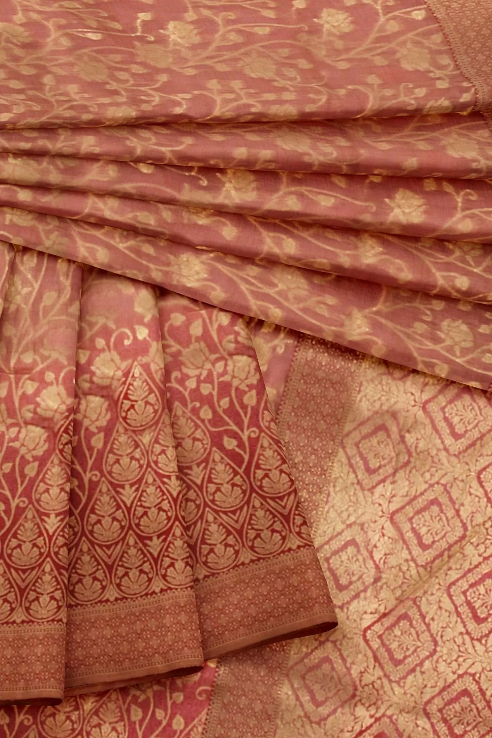 Onion Pink Colour Organza Saree