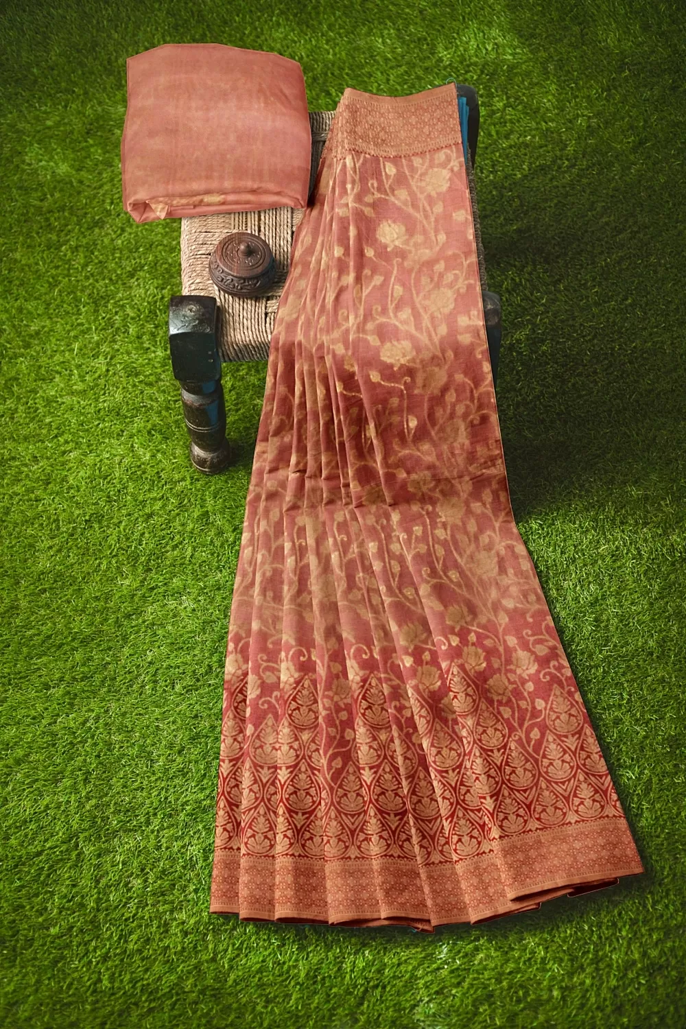 Onion Pink Colour Organza Saree