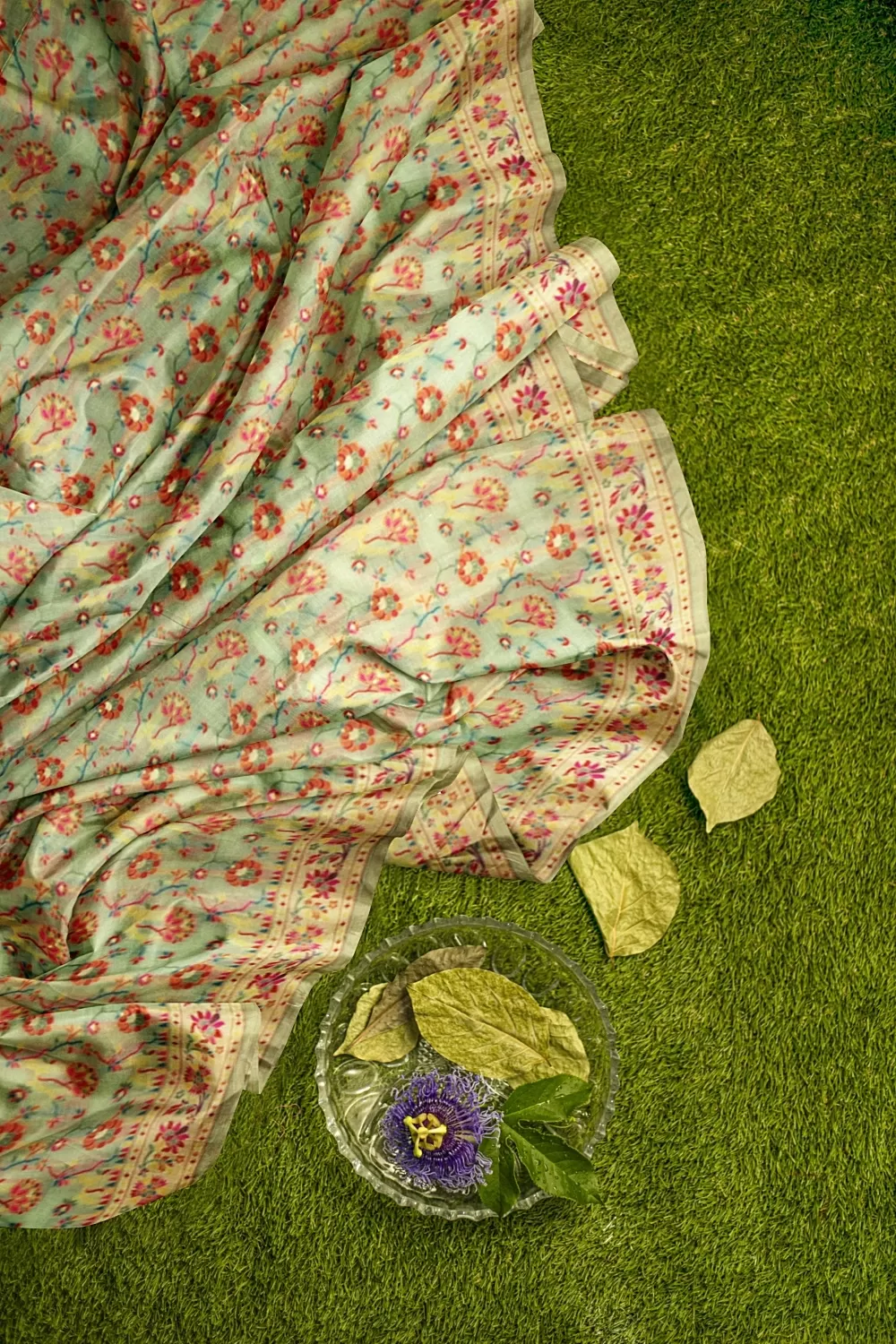 Pista Green Colour Summer Silk Saree