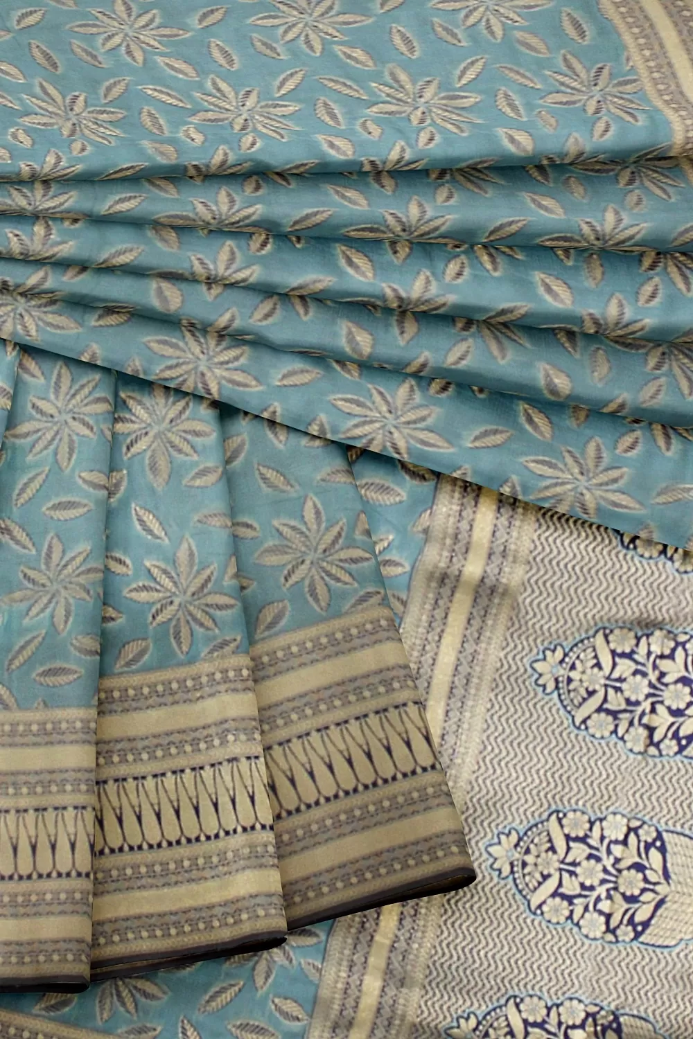 Sky Blue Colour Summer Silk Saree