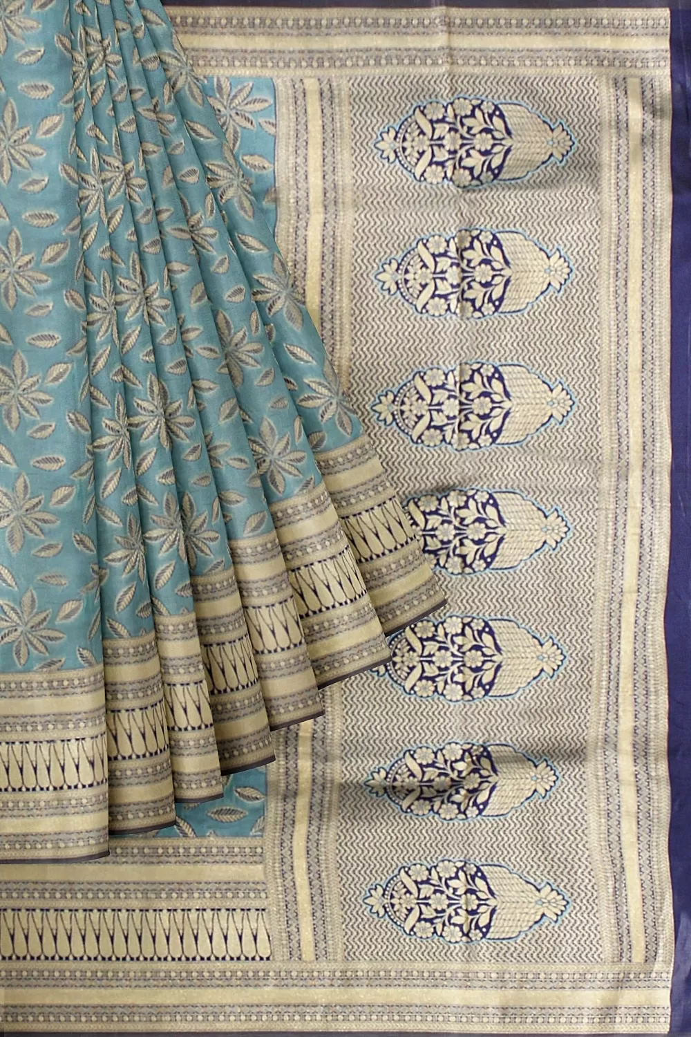 Sky Blue Colour Summer Silk Saree