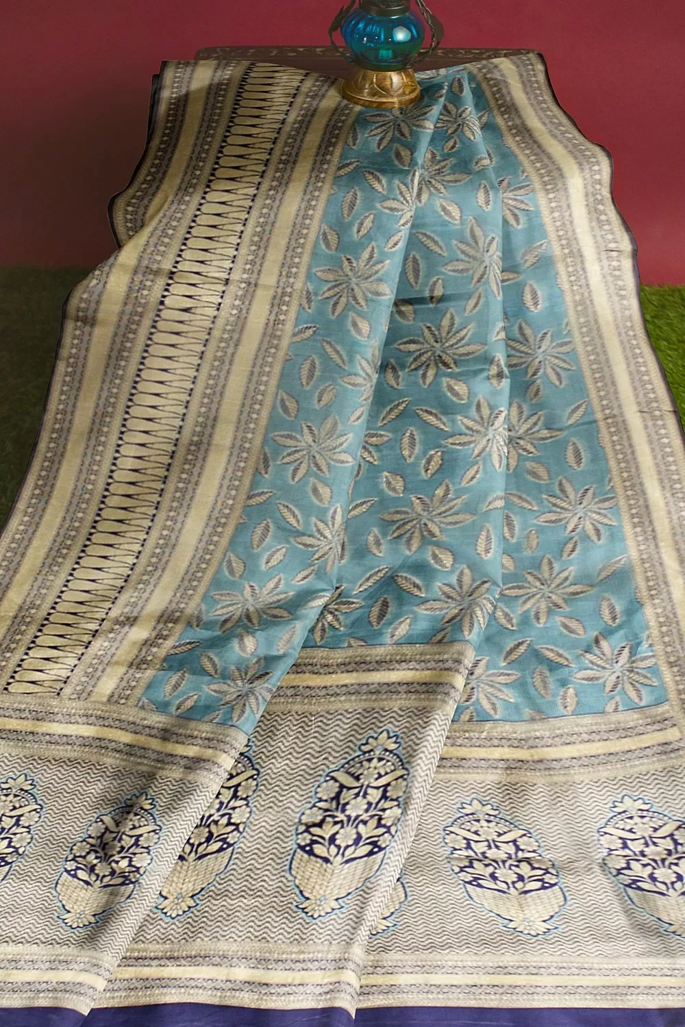 Sky Blue Colour Summer Silk Saree