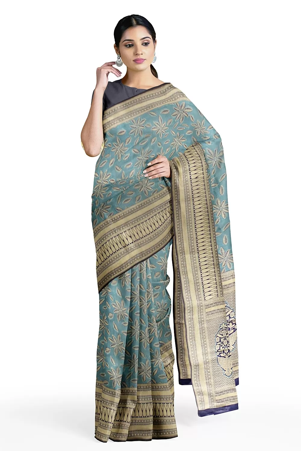 Sky Blue Colour Summer Silk Saree