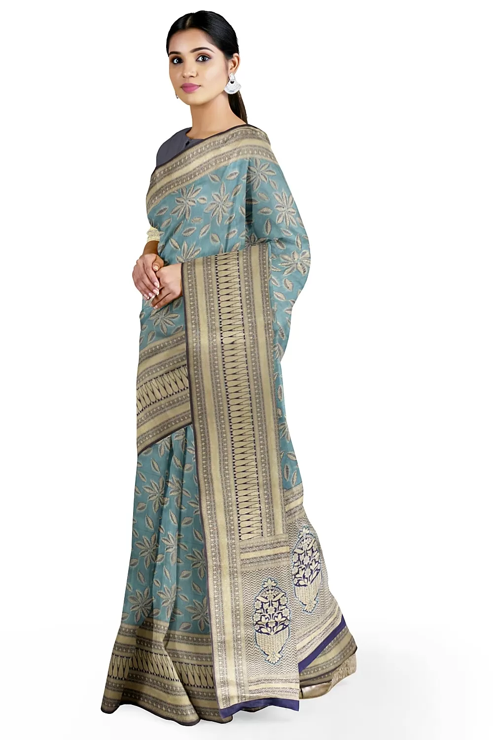 Sky Blue Colour Summer Silk Saree