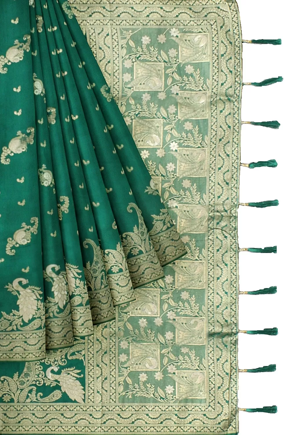 Green Colour Soft Silk Sarees