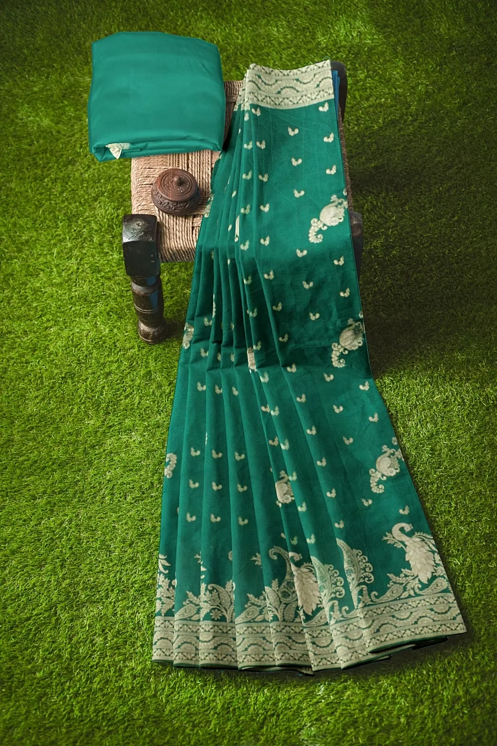 Green Colour Soft Silk Sarees