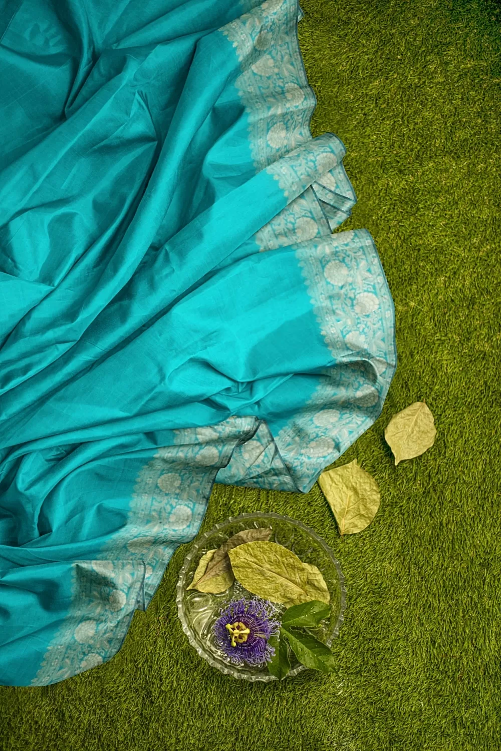 See Green Munga Silk Saree