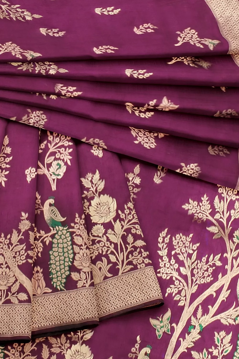 Purple Colour Silk Saree