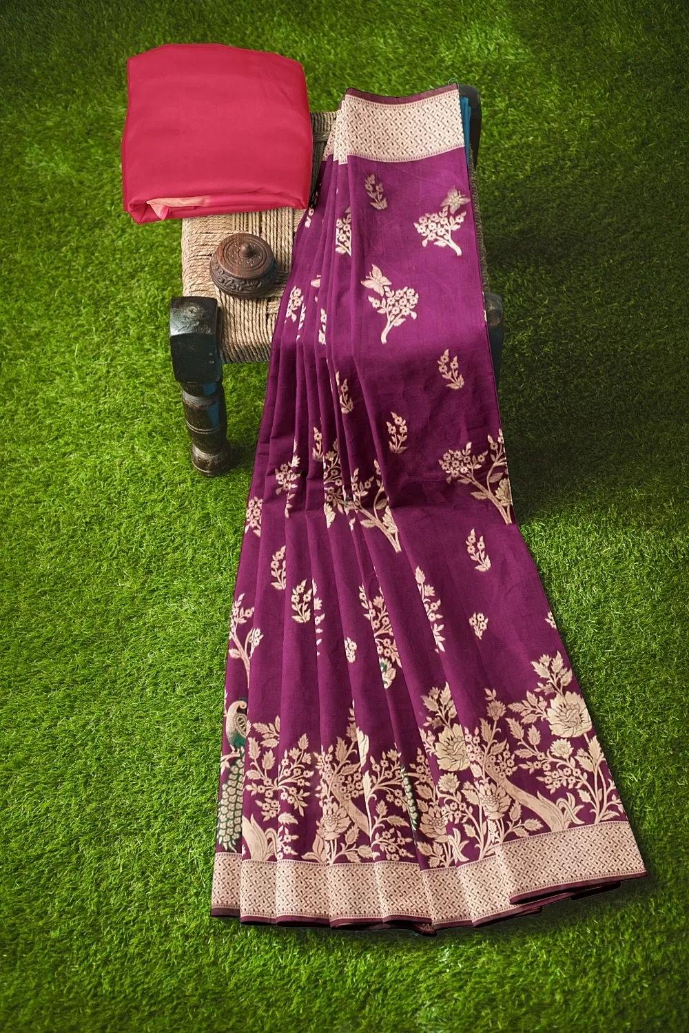 Purple Colour Silk Saree