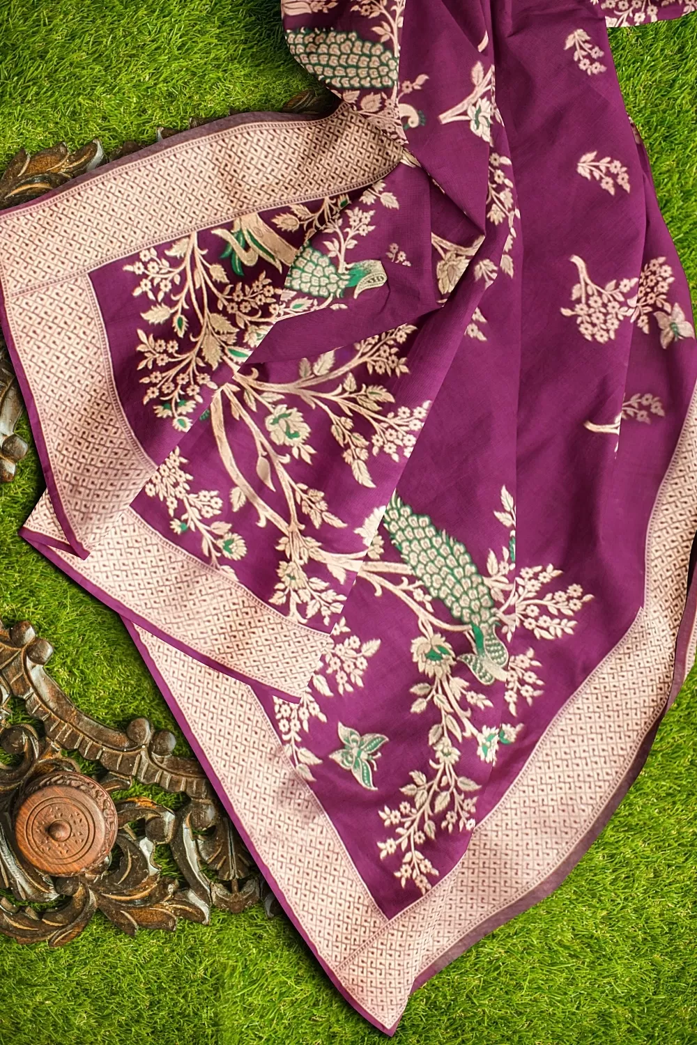 Purple Colour Silk Saree