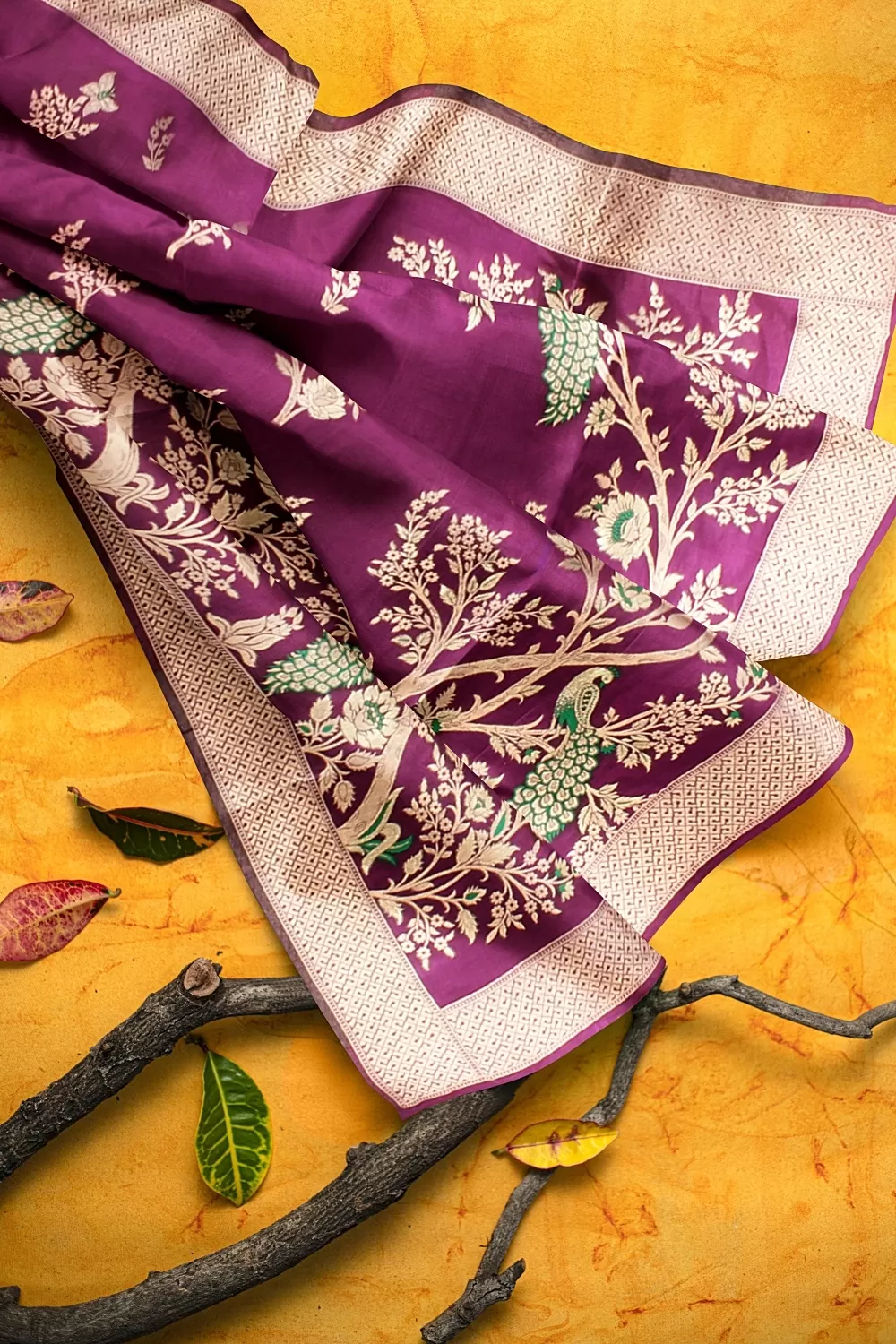 Purple Colour Silk Saree