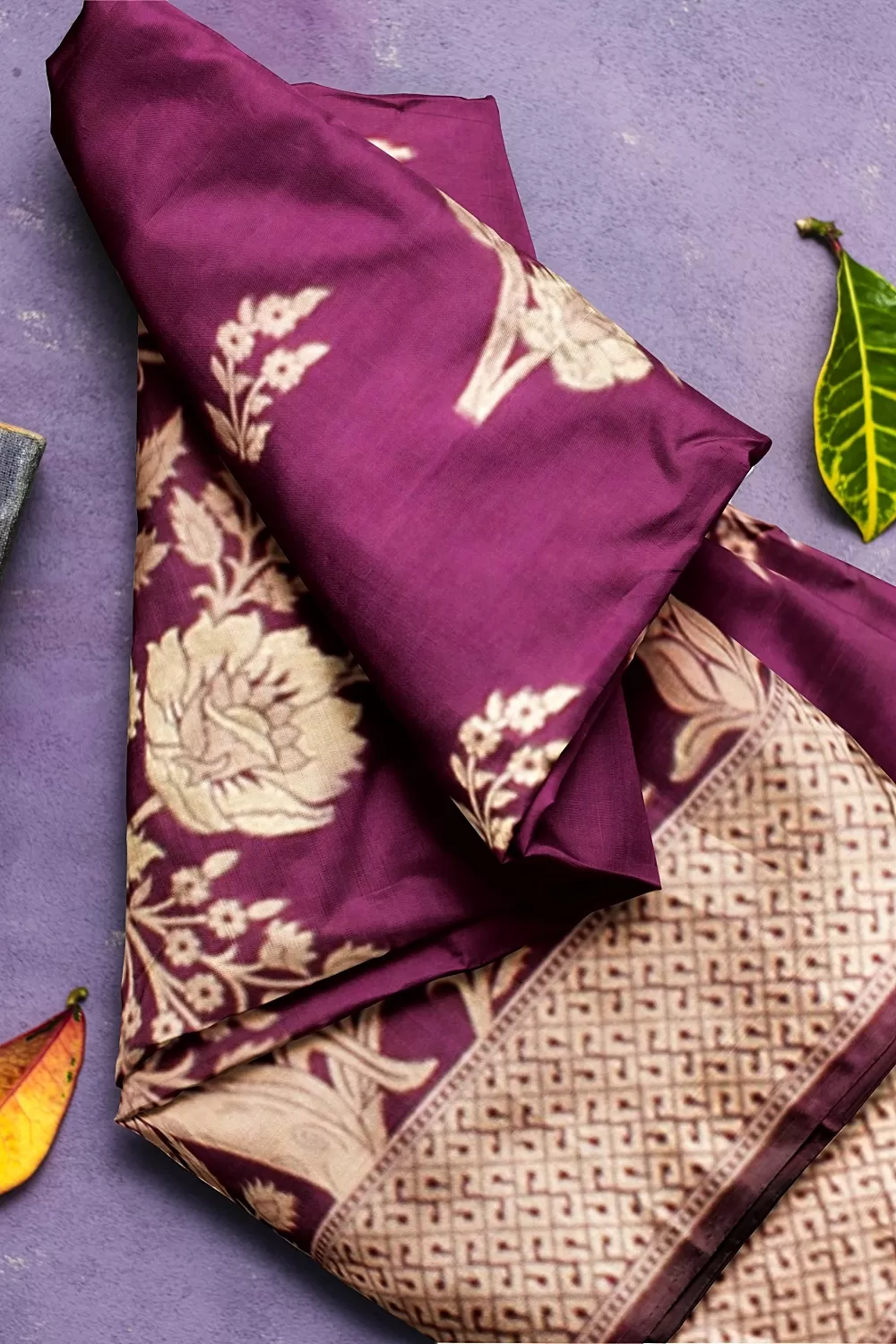 Purple Colour Silk Saree