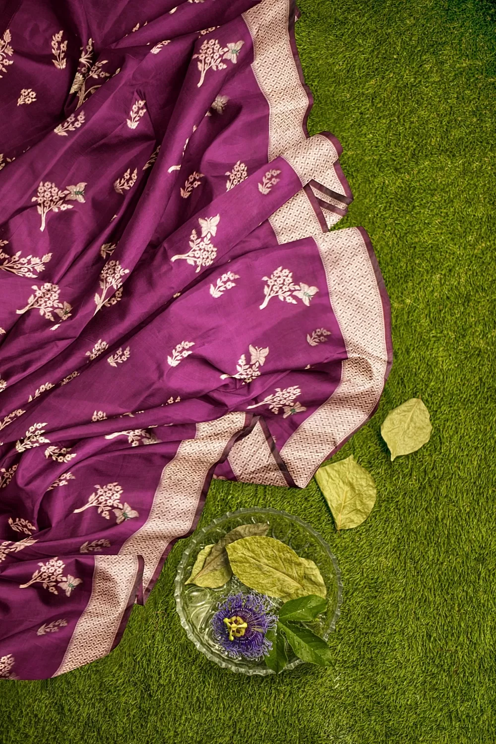 Purple Colour Silk Saree