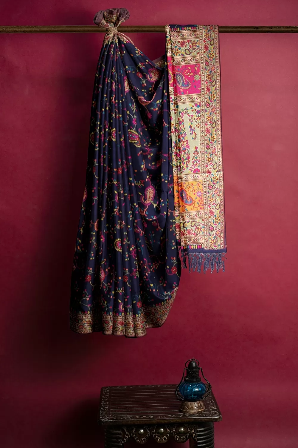 Navy Blue Summer Silk Saree