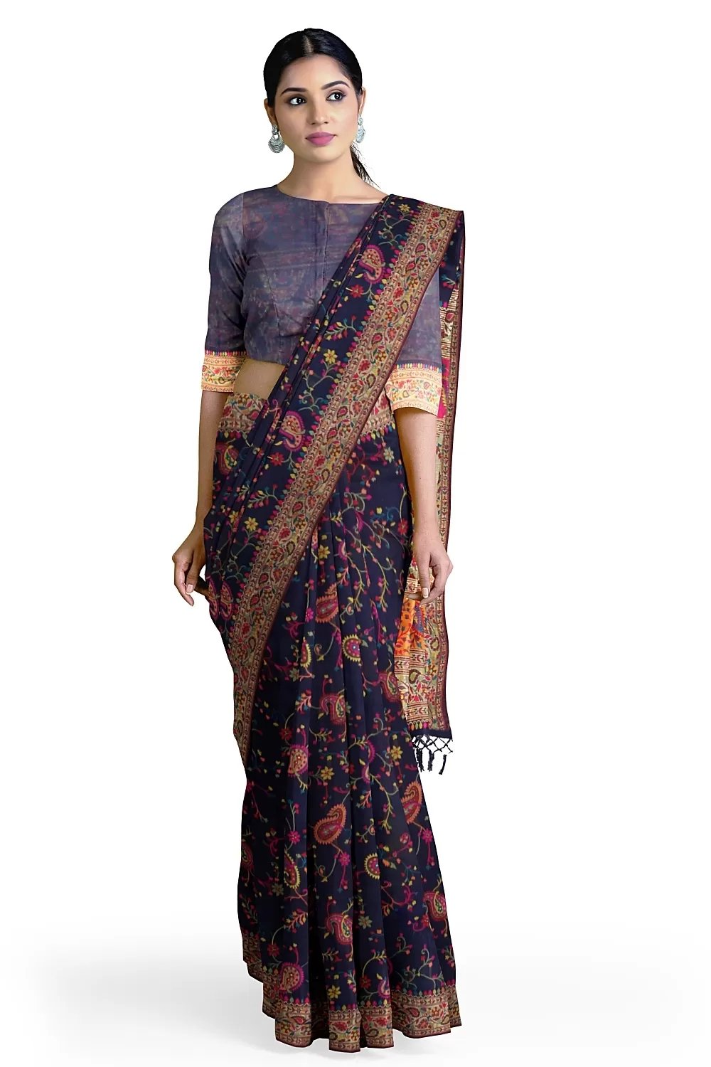 Navy Blue Summer Silk Saree