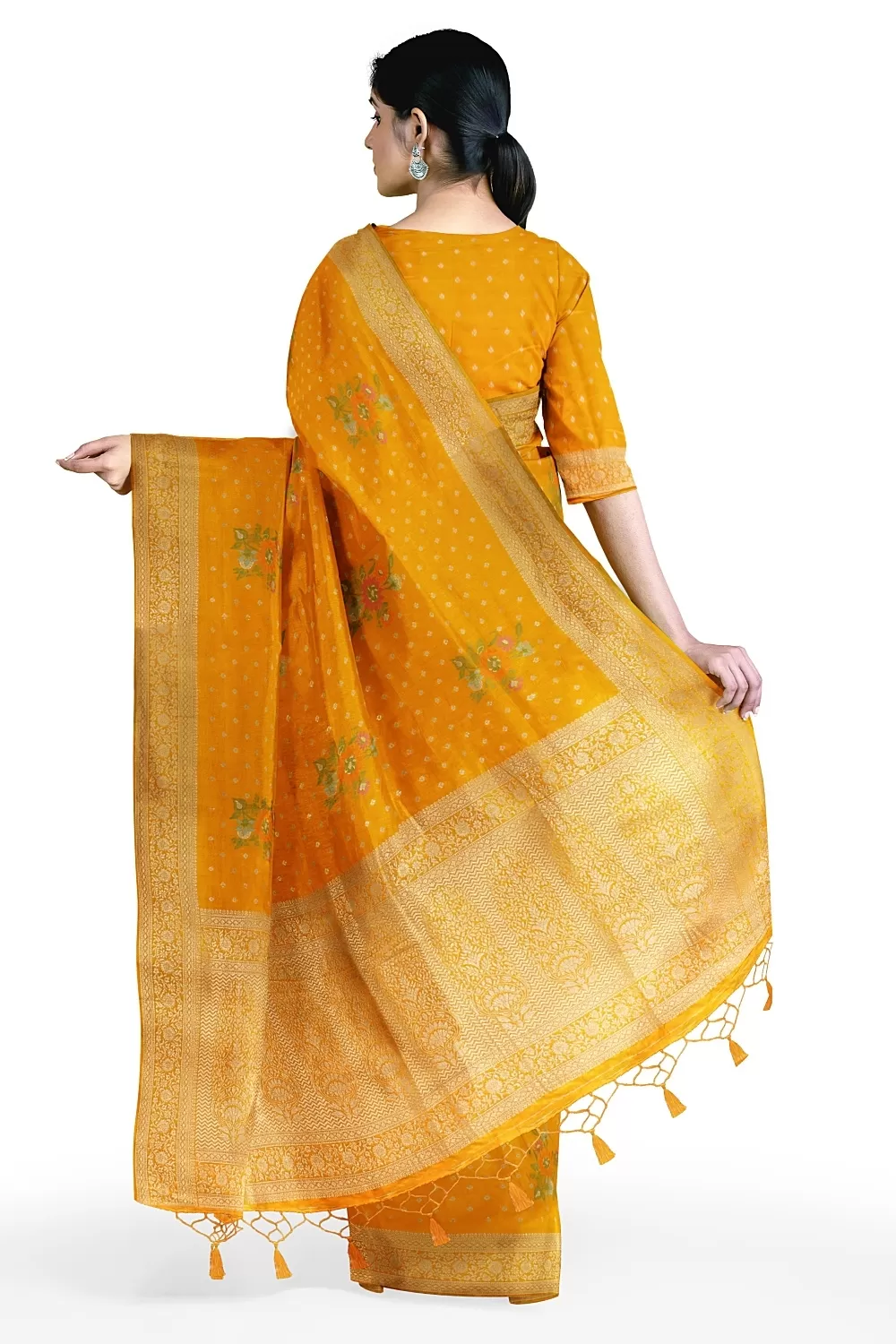 Yellow Colour Soft Silk Saree