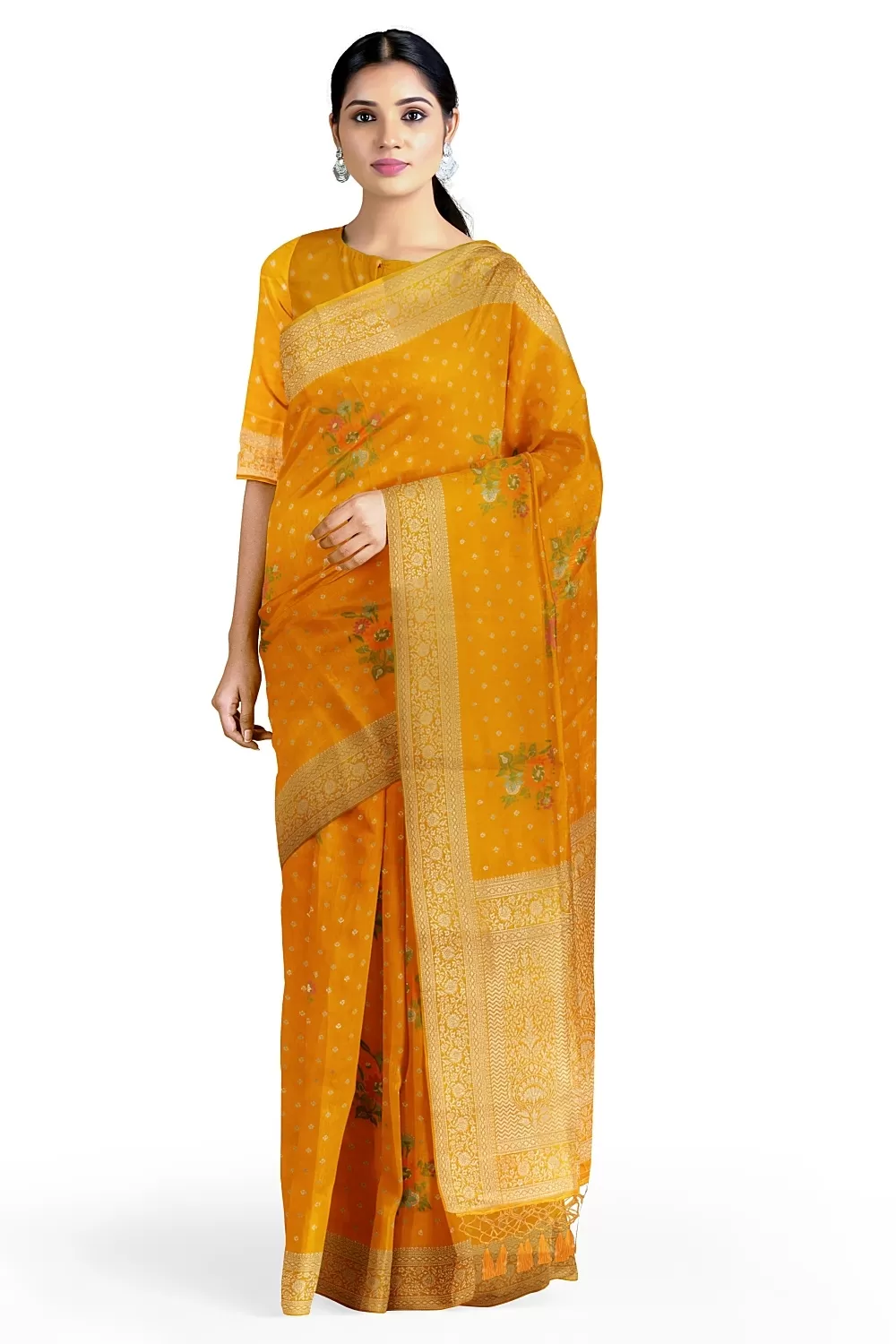 Yellow Colour Soft Silk Saree