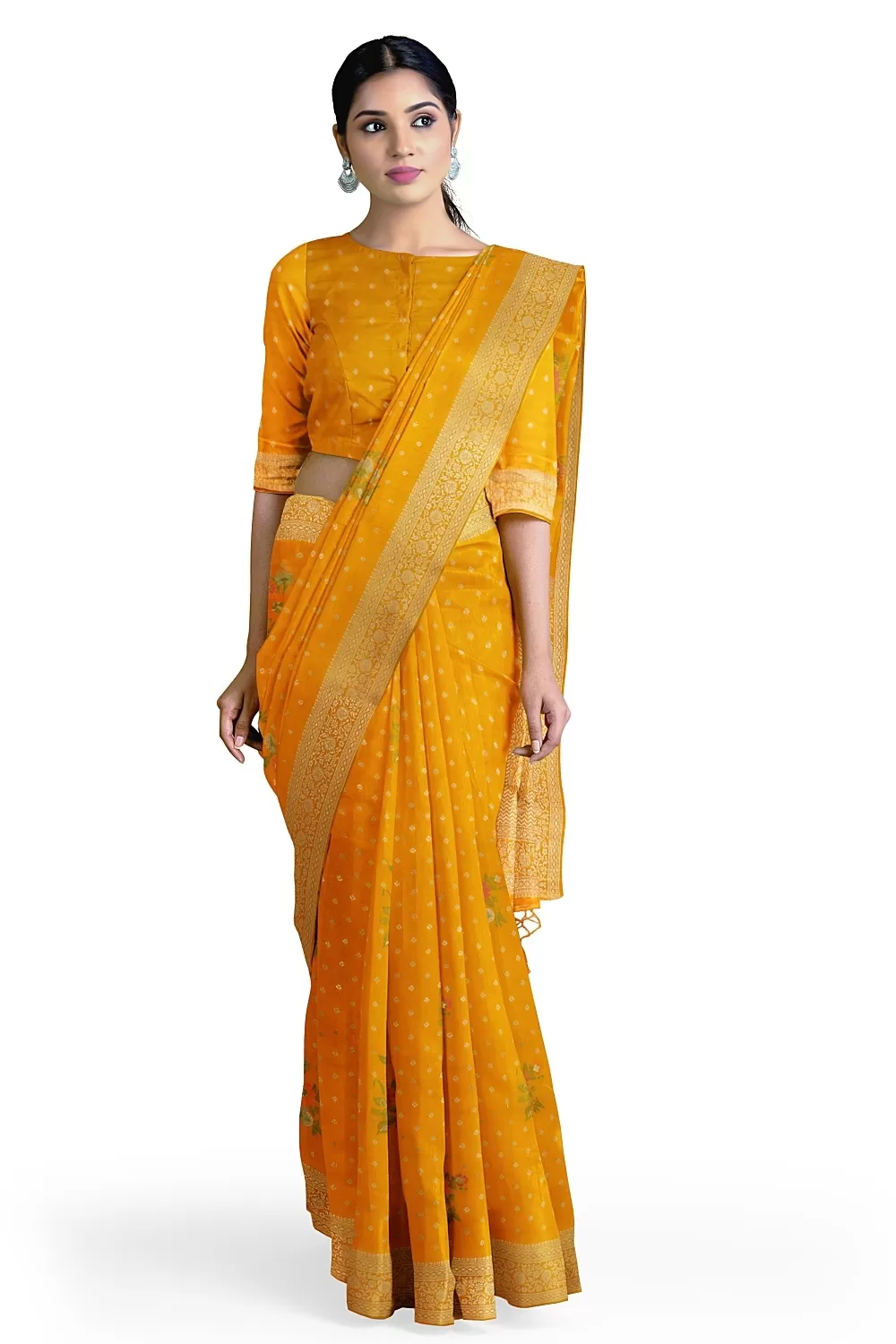 Yellow Colour Soft Silk Saree