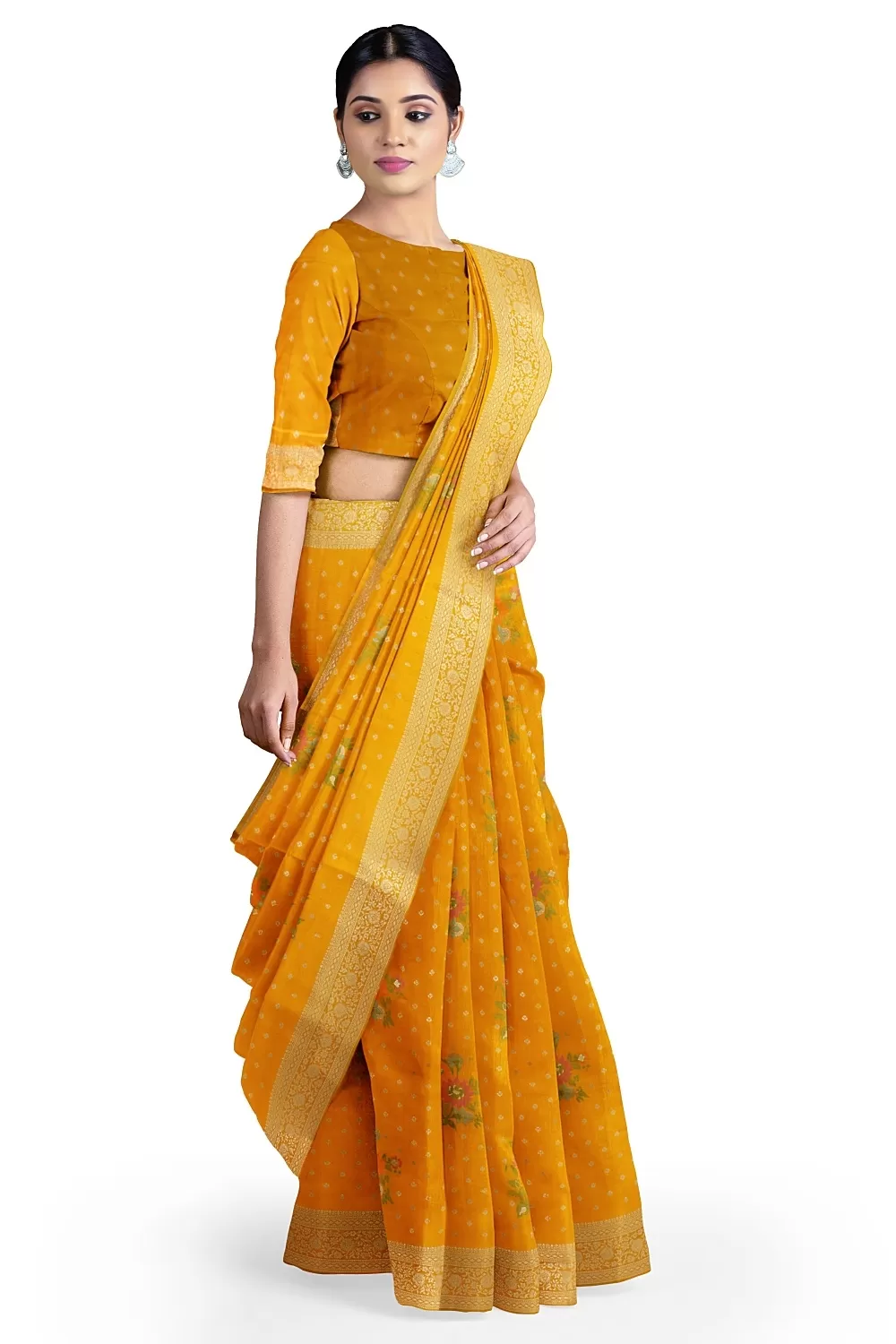 Yellow Colour Soft Silk Saree