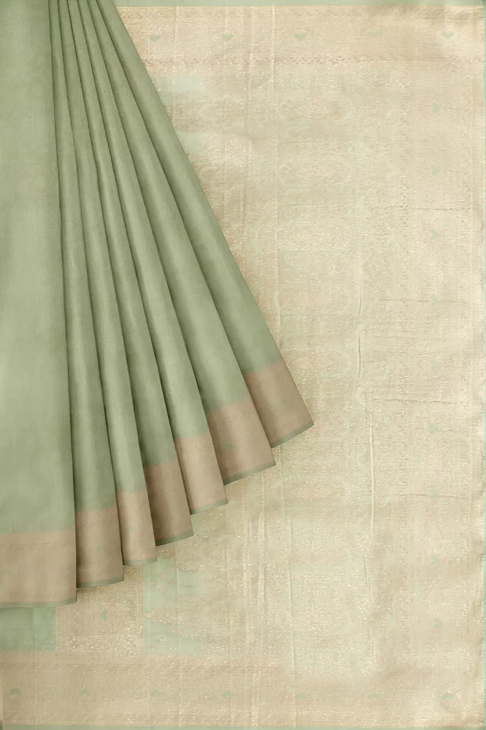 Pista Green Colour Soft Silk Saree