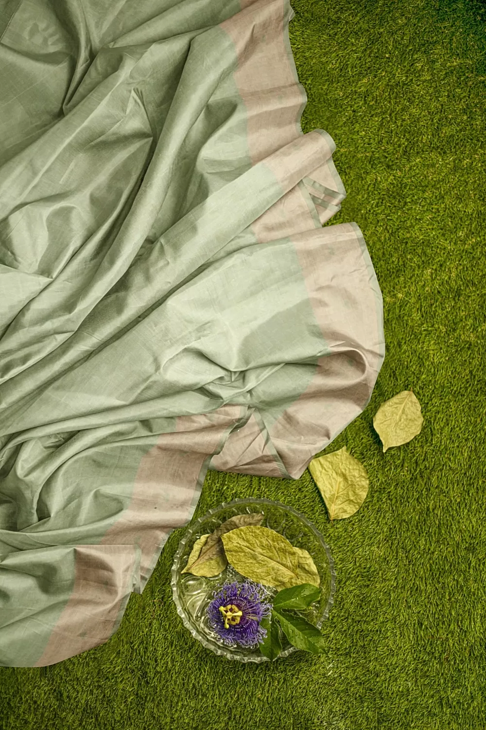 Pista Green Colour Soft Silk Saree