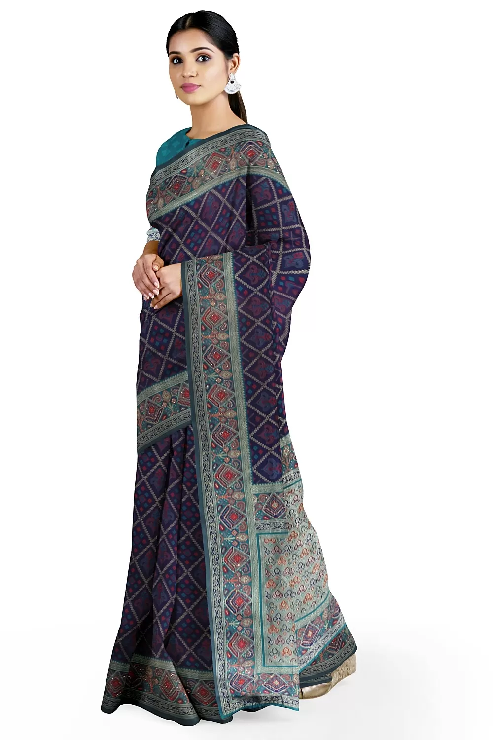 Navy Blue Soft Silk Saree