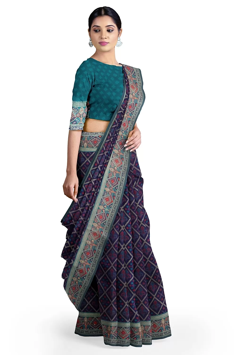 Navy Blue Soft Silk Saree