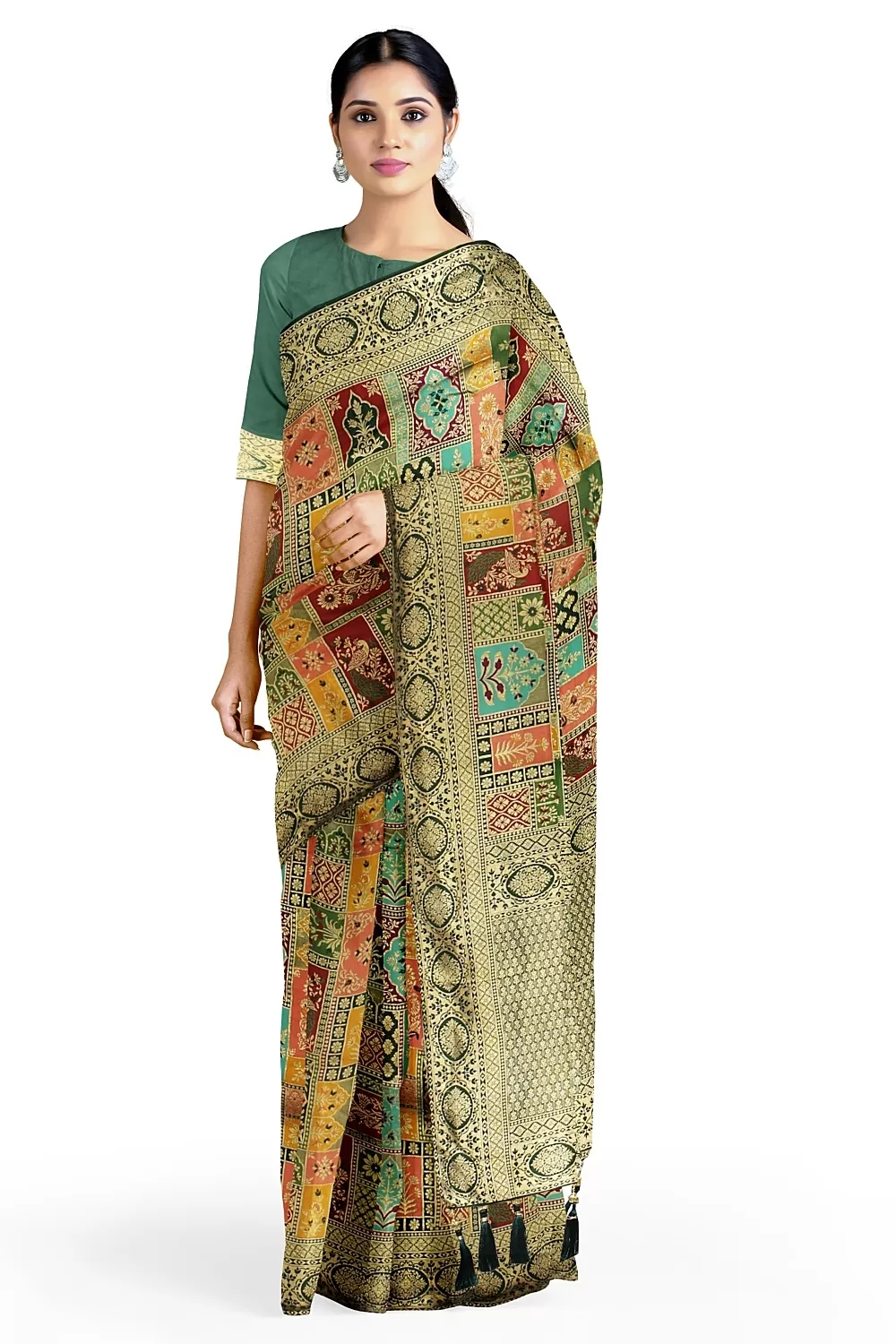 Bottle Green Soft Silk Sarees