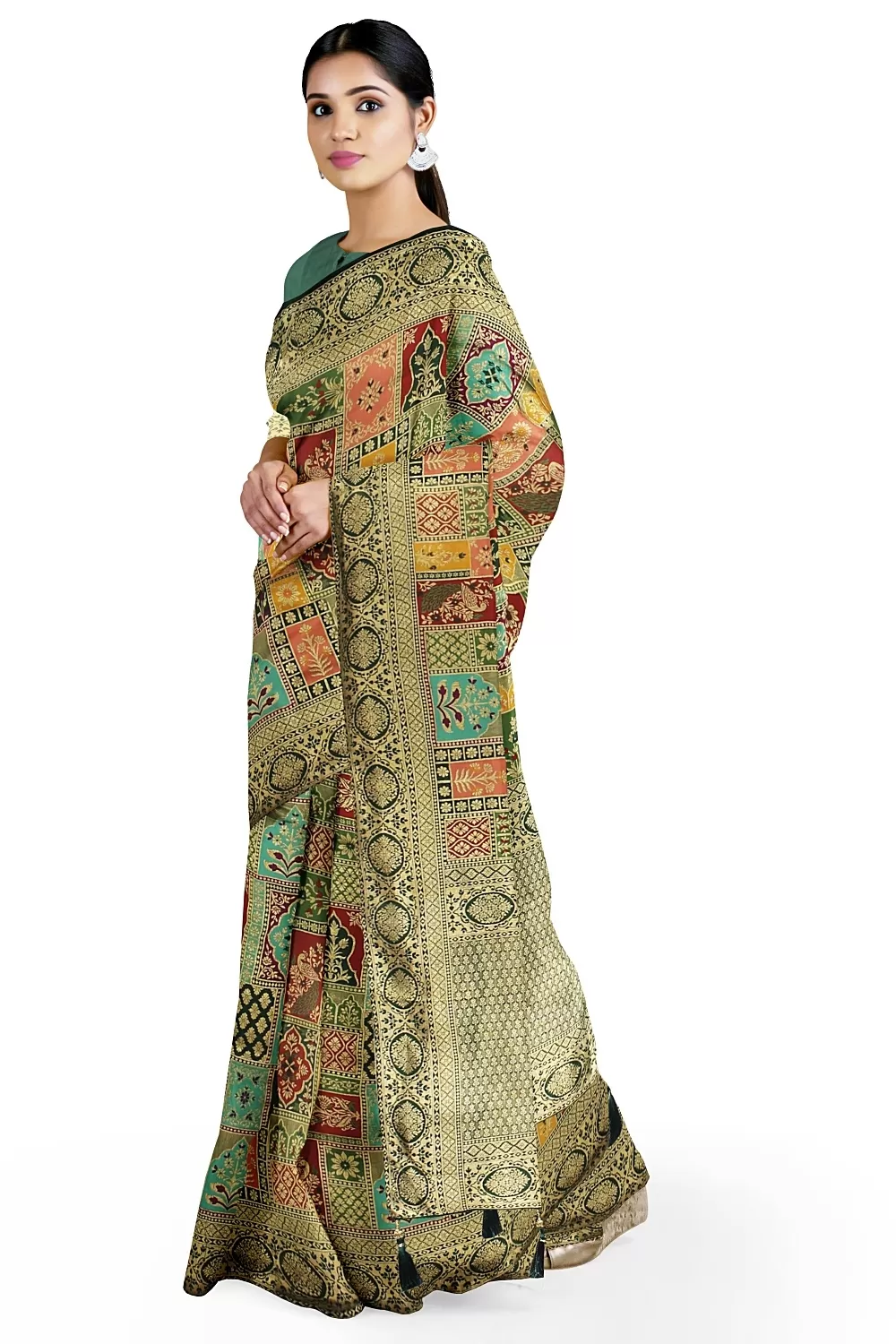 Bottle Green Soft Silk Sarees