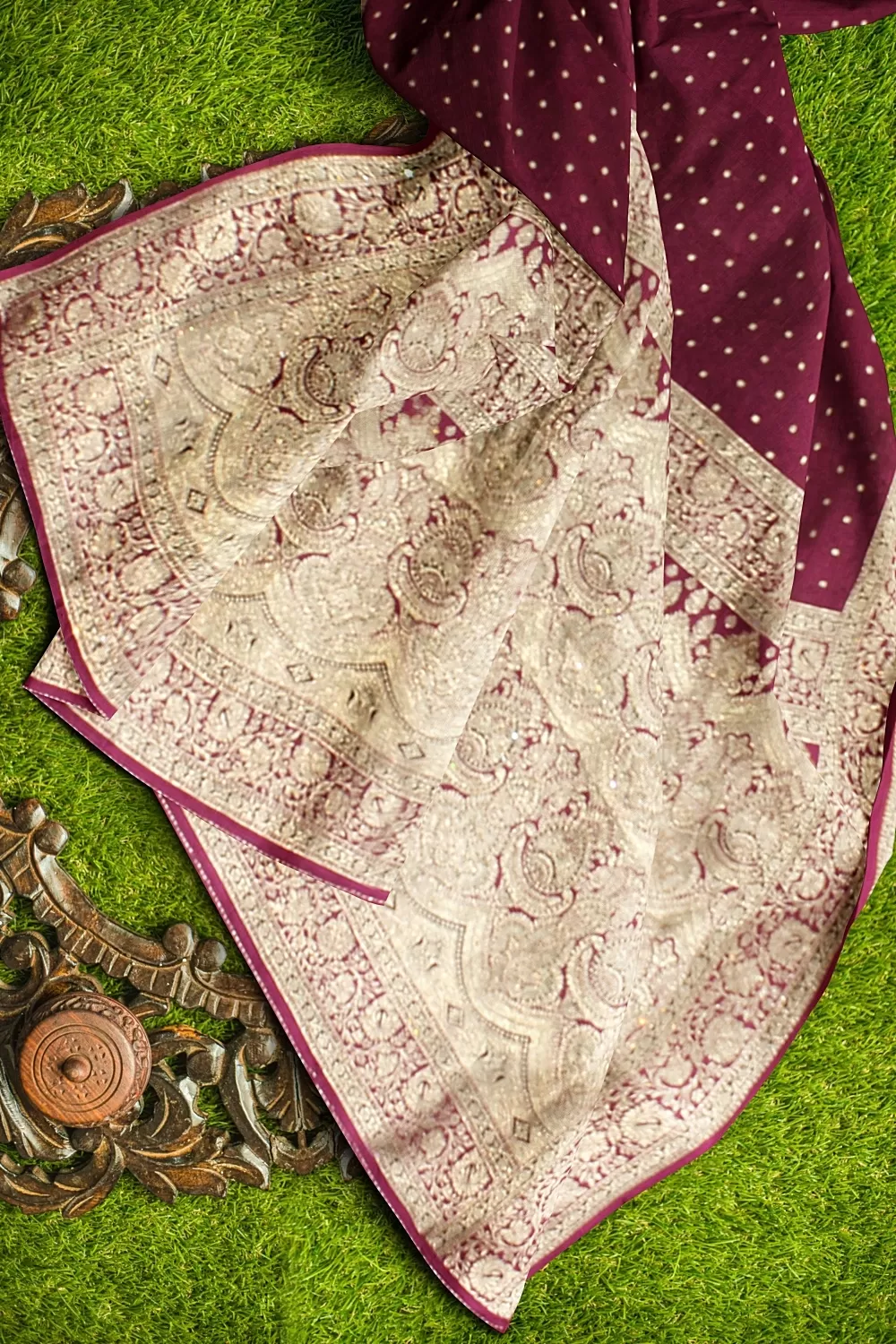 Wine Colour Soft Silk Sarees