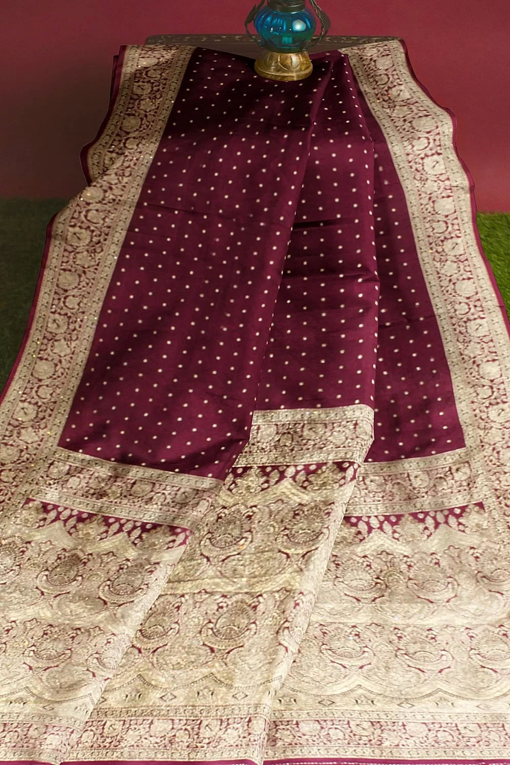 Wine Colour Soft Silk Sarees