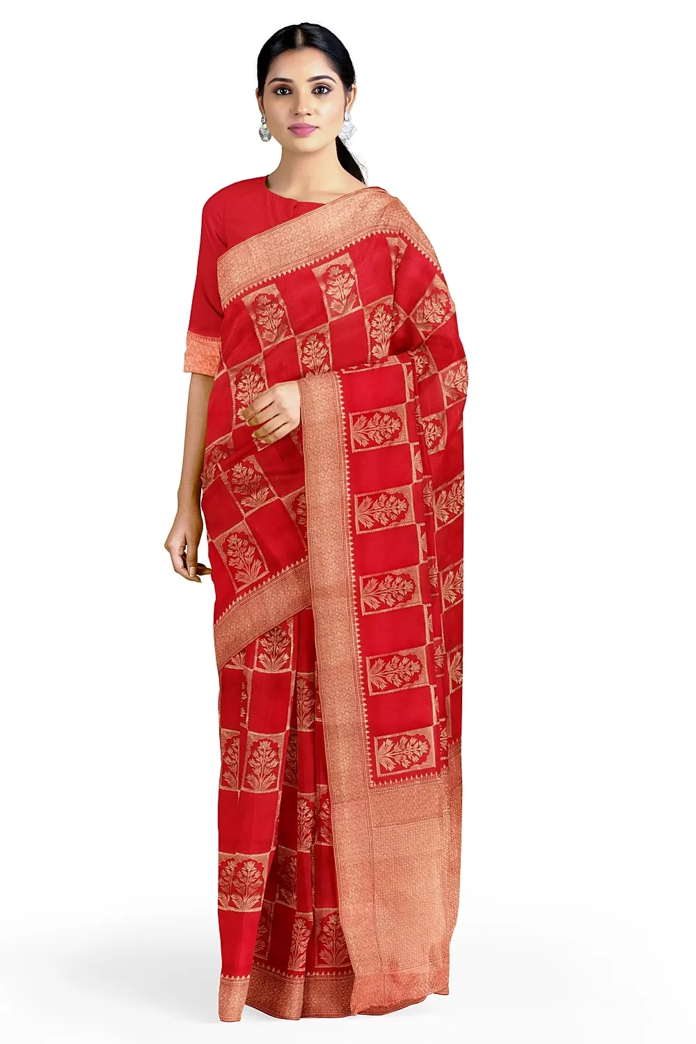 Red Colour Soft Silk Sarees