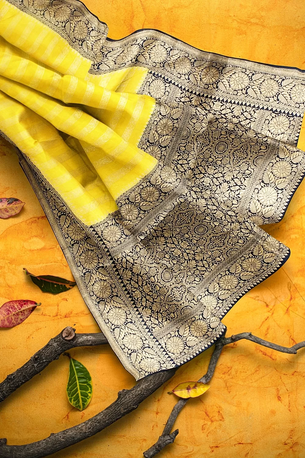 Yellow Colour Soft Silk Saree